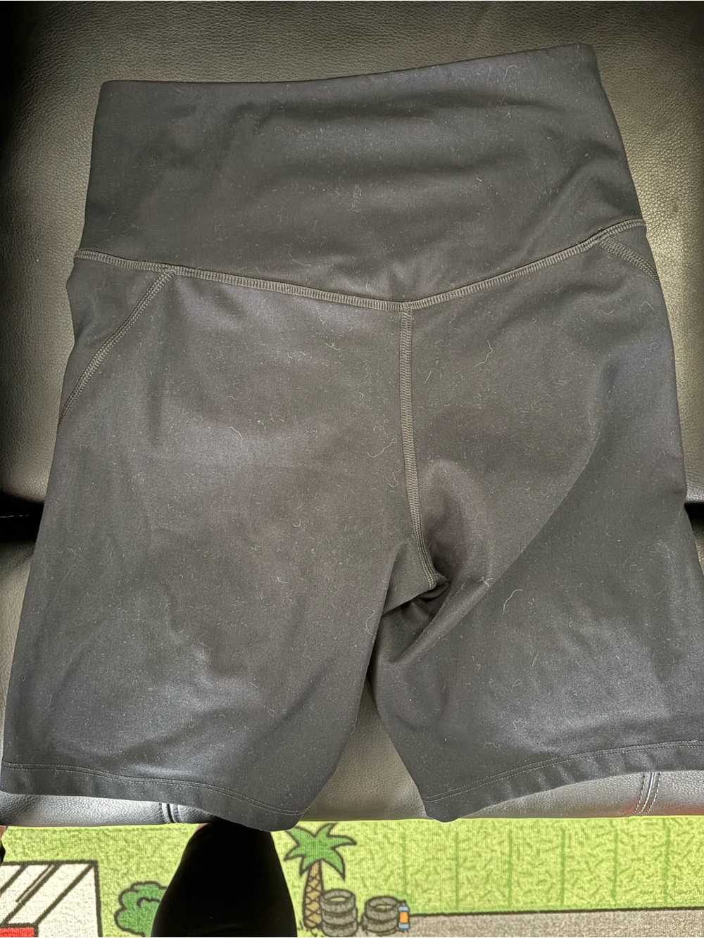 Women’s High-Rise Black Athletic Bike Shorts